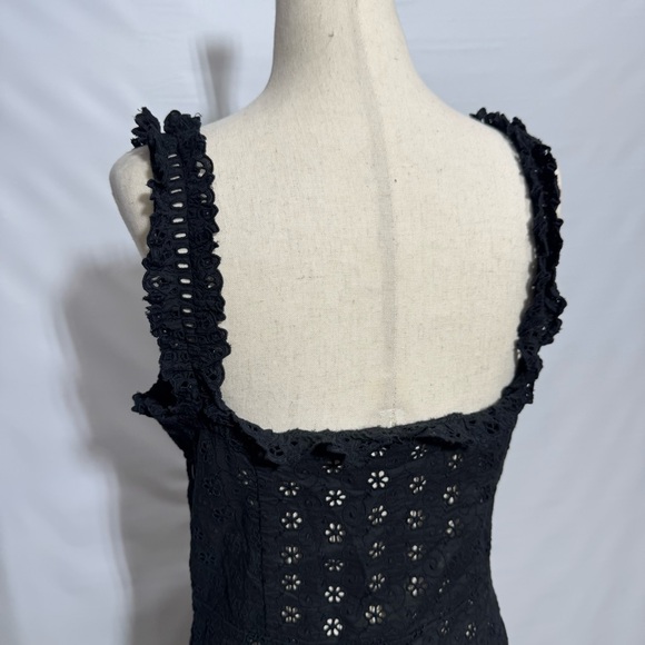 Doen • Roma Floral Eyelet Midi Maxi Dress Black M - Picture 5 of 11